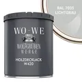 Holzfarbe Holzlack Holzanstrich Holzbeschichtung W420 - Lichtgrau RAL 7035 - 750ml