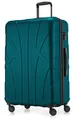 suitline - Großer Hartschalen-Koffer Koffer Trolley Rollkoffer XL Reisekoffer, TSA, 76 cm, ca. 96-110 Liter, 100% ABS matt, Aqua Grün