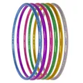 Hoopomania Kinder Hula Hoop Reifen mit Glitter Muster, Ø80cm, Silber