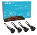 VSG24 Display Premium-Einparkhilfe ECHO PLUS Schwarz PDC-22121 Rückfahrkamera (4 x Parksensoren hinten mit Stecksystem, Parkhilfe inklusive Display)