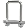 SUPROD Schrauben-Set U-Bügelschraube M10 mit Klemmplatte und Stopmuttern verzinkt M10, LW=41, LH=85 mm