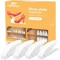 Schuhorganizer Platzsparend, 20 Stück Verstellbare Schuhstapler Platzsparend Schuh Organizer für Schrank, Schuhaufbewahrung Platzsparend Schuhregal Shoe Organizer Schuhe Organizer Shoes Storage, Weiß
