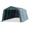 Weidezelt PVC 550 g/m² 3,3×6,4 m Dunkelgrün Tierzelt Lagerzelt Garage Lagerhalle