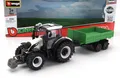 BURAGO 1/50 AGRICOLO VALTRA N174 TRAKTOR TIPPING TRAILER 2017 STATISCHES MODELL