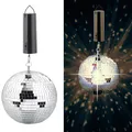 Lunartec Selbstdrehende Discokugel zum Aufhängen, Ø 20 cm, Batteriebetrieb