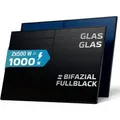 SUNNIVA® Solarmodul 2x 500 W FULL BLACK Bifazial Glas/Glas PV Modul Solarpanel - PMax 1000W (2x500W) Bifacial N-Type, für Balkonkraftwerk oder PV...