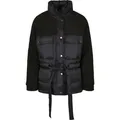 URBAN CLASSICS Winterjacke Urban Classics Damen Ladies Sherpa Mix Puffer Jacket (1-St) schwarz XXXL (50)