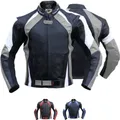 Lederjacke Motorradjacke Rindsleder Kombijacke , Größe:48/S, Farbe:Grau