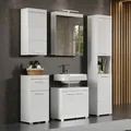 INOSIGN Badmöbel-Set Avena, (Set, 5-St), Badezimmermöbel in verschiedenen Farben - Maße (B/T/H) 163/34/190 cm, weiß matt/weiß Hochglanz