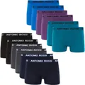 Herren 12erpack Herrenboxerhipster Fitted Boxer Hipsters, Schwarz, Blau, Grau...