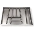 SO-TECH® Besteckeinsatz ORGA-BOX® II Besteckeinsatz silbergrau, für Nobilia Schubladen mit Korpusbreiten 300 - 900 mm grau|silberfarben 70.5 cm x 4.5 cm x 46.2 cm