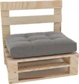 Lermowood Palettenmöbel Mpe Bank 80 x 80 cm Natur | Europaletten Indoor und Outdoor Lounge Gartenmöbel Holz Gartenmöbel Set Lounge Möbel Terrasse Balkon Loft Stil Paletten