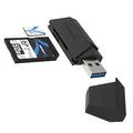 SABRENT SD, Micro SD Kartenleser, USB 3.2 gen 1 Kartenleser, 5Gbps High Speed Externe Kartenlesegeräte OTG Adapter unterstützt MMC/TF/SDXC/SDHC/Micro SDHC/Micro SDXC, für PC, usw (CR-UMSS)