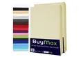Buymax Spannbettlaken 2-er Set, Doppelpack, Bettlaken, Jersey 100% Baumwolle, Gummizug: rundum, (2 Stück), Pflegeleicht und Atmungsaktiv in Verschiedenen Farben und Größen