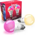 innr Zigbee E27 Smart Lampe, funktioniert mit Hue* und Alexa (Bridge erforderlich), White & Color, 16 Million Farben, Smart Home Glühbirne, Dimmbar, 880 Lumen, 2 Stück
