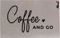 Mad about Mats Fußmatte Coffee, Türvorleger, Küchenläufer, Küchenteppich, Beige, Kaffee, Mit Spruch Coffee and go, Outdoor und Indoor, rutschfest, waschbar, 50 x 75 cm