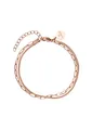 Purelei Double Elegance Armband – doppelreihige Kombination aus Gliederkette & Snake-Chain, wasserfest & verstellbar – Edelstahl, 14K vergoldet, 18K rosévergoldet oder silberfarben (Rosegold)