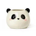 Legami - Stifthalter aus Keramik, Desk Friends, 11,2 x 11,4 cm, Panda-Thema, handbemalt, Schwarz