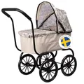 Skrållan Puppenwagen – Puppen Zubehör für Kinder – Zubehör für Puppen bis zu 45 cm – Skrållan Puppenwagen für Kinder ab 3 Jahren – 595X325X660 mm