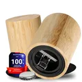 Flaschenöffner Push & Pull - Öffnen von Kronkorken-Flaschen - Geschenk zum Geburtstag für Papa, Freund & Opa - Kapselheber als Bar Zubehör mit Push & Pull Funktion, Farbe:natur