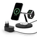 Belkin BoostCharge PRO 3-in-1-Wireless-Ladegerät mit MagSafe für iPhone 13 + Apple Watch + AirPods (lädt iPhone 13-Modelle magnetisch mit bis zu 15 W)
