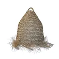 Lumisky Abat Jour ANAFI Seegras, Natur, Boho-Stil, für elektrische Fassung E27