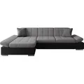 MIRJAN24 Ecksofa Montana mit Regulierbare Armlehnen, L-Form Sofa vom Hersteller (Soft 011 + Lux 05 + Lux 06, Seite: Links) - Grau