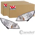 2x VAN WEZEL H7/H7 SCHEINWERFER SATZ passend für MITSUBISHI COLT LINKS+RECHTS