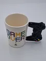 Game Over Tasse mit Controller Griff Spielkonsole Kaffeetasse, Kaffeebecher Büro