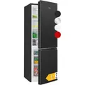 Bomann® Kühlschrank mit Gefrierfach | | 143cm | Kühl Gefrierkombination leise | Türanschlag wechselbar | 175L | KG 320.2 schwarz - Schwarz