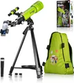Bresser Junior 8850610 - Teleskop 70/400 mit Rucksack, Kinderteleskop, Linsentel