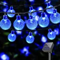 LQWELL® Solar Lichterkette Aussen 8M 30LED 8 Modi, IP44 Blau[Energieklasse ]