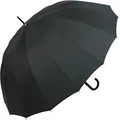 iX-brella Stockschirm 16teilig full-fiber mit Automatik - super stabil schwarz - 115cm