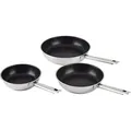 Rösle Pfannenset ELEGANCE 3-tlg. Edelstahl PTFE ProPlex schwarz - Silber
