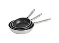 Rösle Pfannenset Elegance, Schwarz, Edelstahl, Metall, backofengeeignet, antihaftbeschichtet, geschmacksneutral, Kochen, Pfannen, Pfannensets