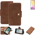 Schutz Hülle für Cubot Note 21 Wallet Case Handyhülle Tasche Braun Kunstleder