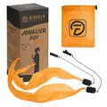 Diabolo Freizeitsport 40cm UV leucht Poi in Orange - Angel Wings Spinning Pois. Spiral Pois, Soft-Pois für Kinder - geeignet für Anfänger und Profis