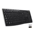 Logitech K270 Kabellose Tastatur für Windows, 2,4 GHz kabellos, Standardgröße, N