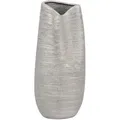 Dekovase DERBE Steinzeug 32 cm Silber