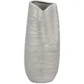 Beliani Dekovase, Silber, Stein, Mode, 32 cm, Dekoration, Vasen, Keramikvasen