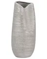 Extravagante und dekorative Vase in Metall-Look silbern