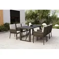 OUTFLEXX Mermaid Garten-Essgruppe, anthrazit, Alu/Rope, 6 Personen, inkl. Sitz- und Rückenkissen, Tisch 200x90 cm