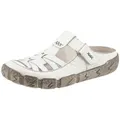 Rieker Clog Sabot, Sommerschuh, Schlappen, Hausschuh mit Ziernähten weiß 39 EU