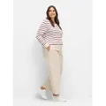 Witt Bequeme Jeans Jeans-Culotte komfortabel aus weichem Twill, knöchellang weiß 54