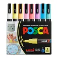uni PC3M Stift mit feiner Spitze, weiche Farben, 8 Stück