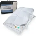 Warme Daunendecke 100% neue Daunen Bettdecke 155x220 Daunenpass 1010g - Weiß