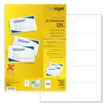 SIGEL LP799 bedruckbare Karten, 400 Stück (40 Blatt A4), hochweiß, abgerundete Ecken, Visitenkarten, Blanko Spielkarten zum Beschriften, glatter Schnitt, 225 g, 85x55 mm, nachhaltiges Papier