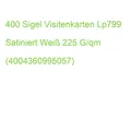 400 Sigel Visitenkarten Lp799 Satiniert Weiß 225 G/qm (4004360995057) (LP799)