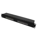 Patchpanel 16 Port Cat6 Grau Patchfeld Netzwerk gigabit LAN