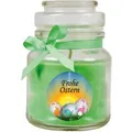 HS Candle Duftkerze & Glas Frohe Ostern Bonbon Ø7 cm Coconut Limes Ostereier